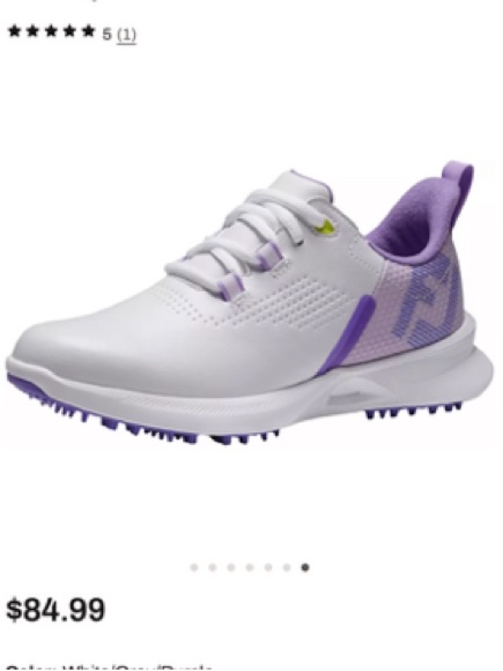 FootJoy Girls FJ Fuel Golf Shoes
White/Purple
Size 1